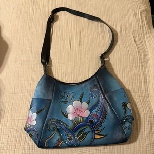 Anna by Anuschka Genuine Leather Floral Bag